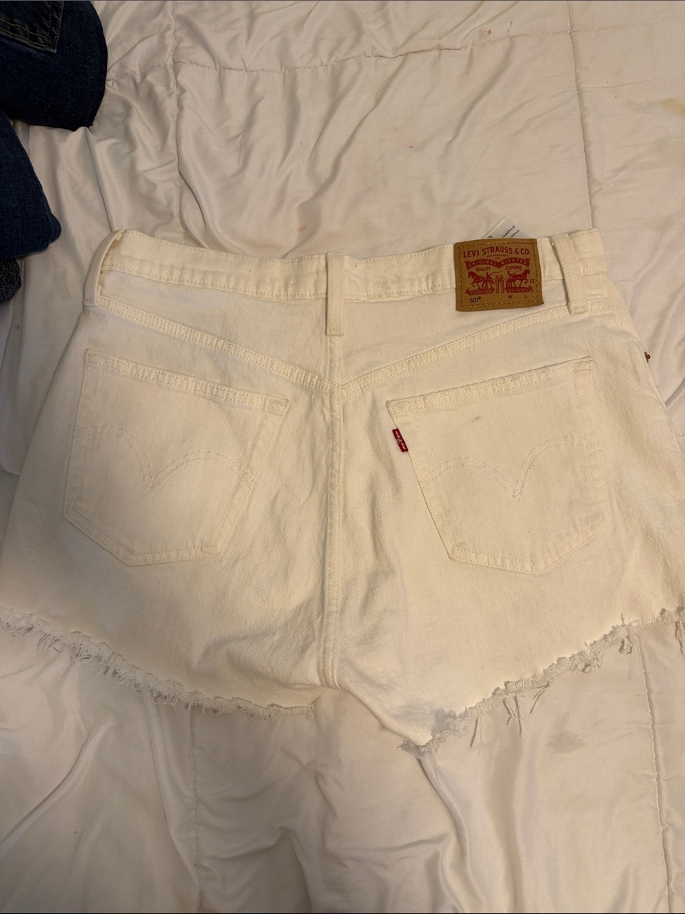 Levi's Women’s White Denim Cutoff Jean